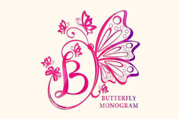 Butterfly Monogram Font for Stunning Web Design and Branding