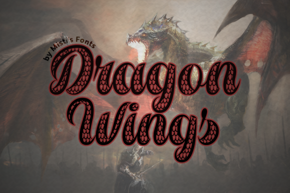 Dragon Wings Font for Fantasy-Themed Editorial Design