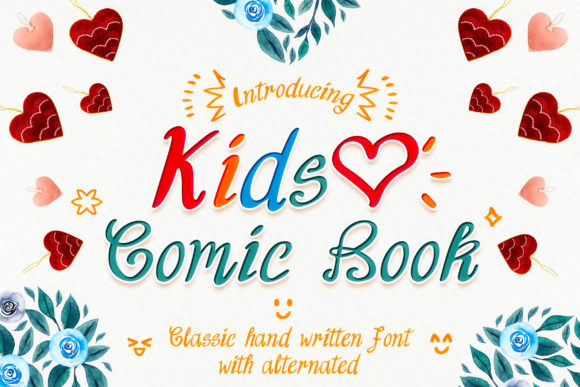 Kids Comic Book: A Joyful Handwritten Font for Editorial Design