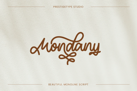Mondany Script Font for Beautiful Handmade and Product Designs