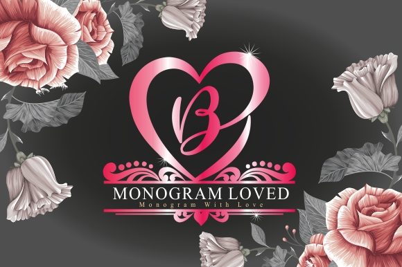 Monogram Loved: A Romantic Decorative Font for Editorial Design