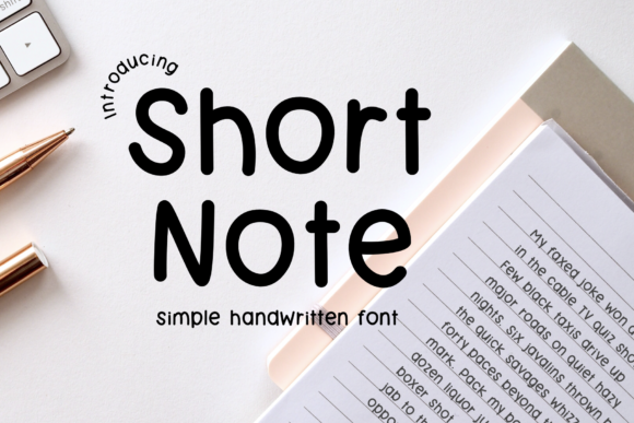 Short Note Font for Handmade and Digital Projects