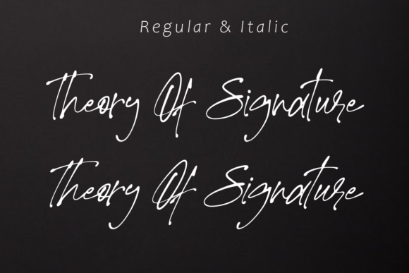 Theory of Signature: Elegant Script Fonts for Handmade Crafts